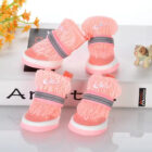 pink dog shoes